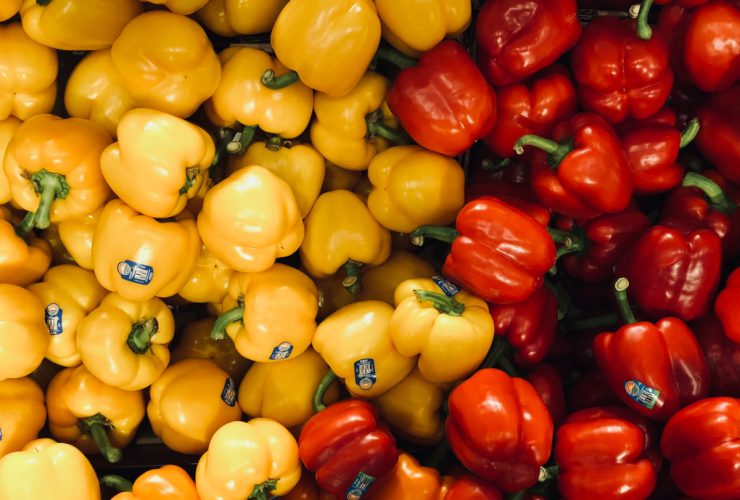 yellow and red bell peppers